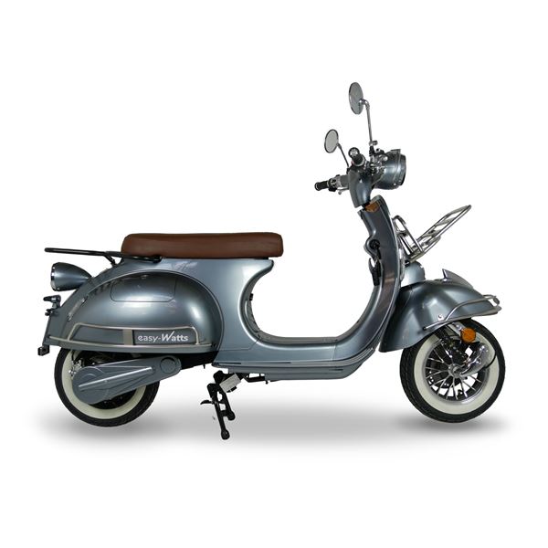 Scooter Electrique 50 E-RETRO Vintage Gris métallisé EASY-WATTS