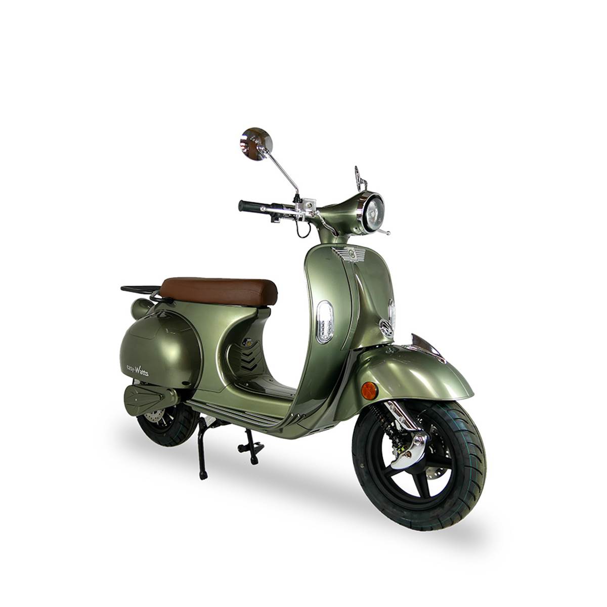 Scooter Electrique 125 E-retro Max Vert Army Brillant Easy-watts