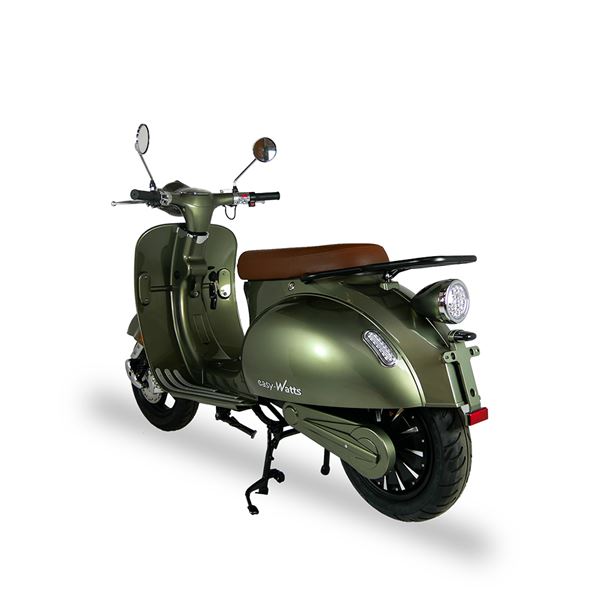 Scooter Electrique 125 E-RETRO MAX Vert army brillant EASY-WATTS