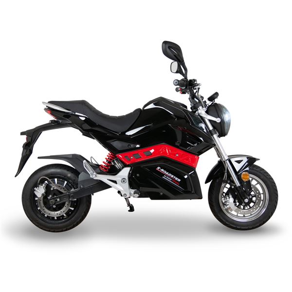 Moto Electrique 50 E-ROADSTER Noir brillant et rouge EASY-WATTS