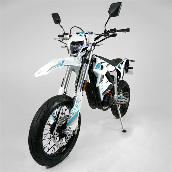 Moto Electrique 125 CW3 SUPER MOTARD Blanc EASY-WATTS