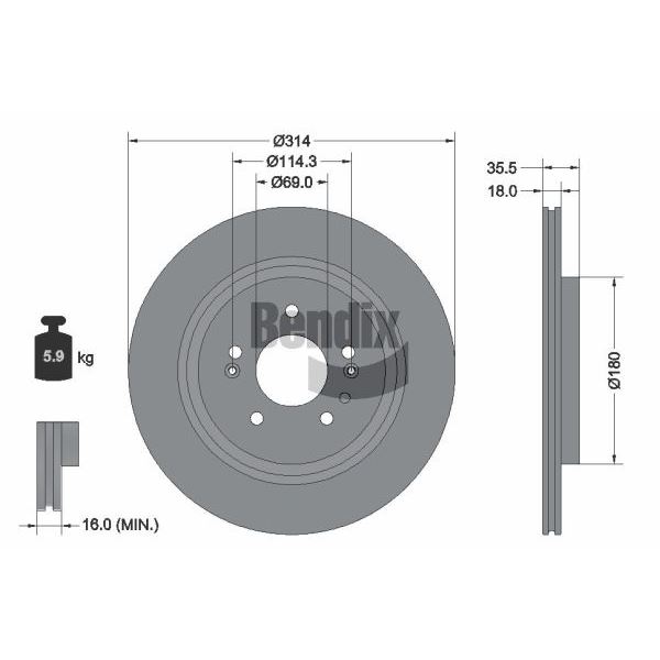 DISQUE DE FREIN VL BDS2340
