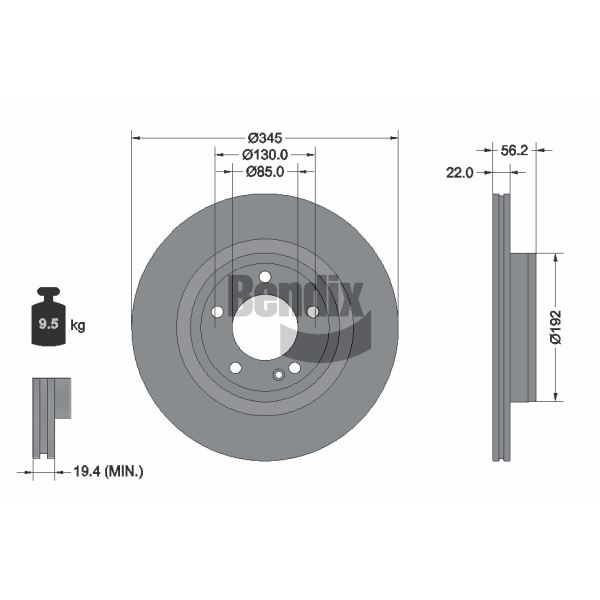 DISQUE DE FREIN VL BDS2336HC