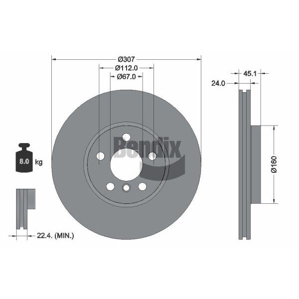 DISQUE DE FREIN VL BDS2331HC