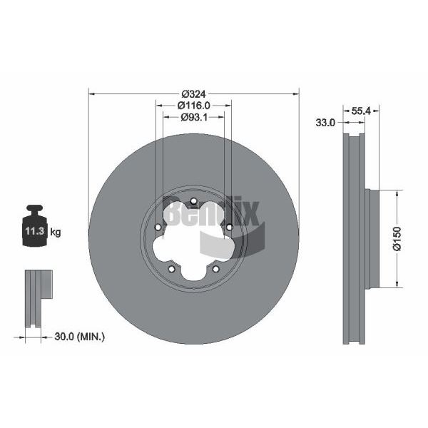 DISQUE DE FREIN VL BDS2330
