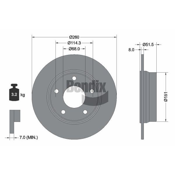 DISQUE DE FREIN VL BDS2327