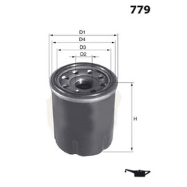 ELH4460 FILTRE A HUILE VL