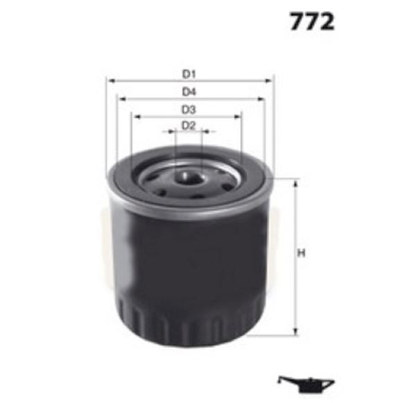 ELH4080 FILTRE A HUILE VL