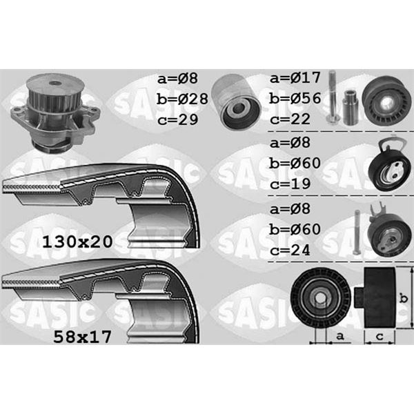 3906060 KIT DIST. POMPE A EAU