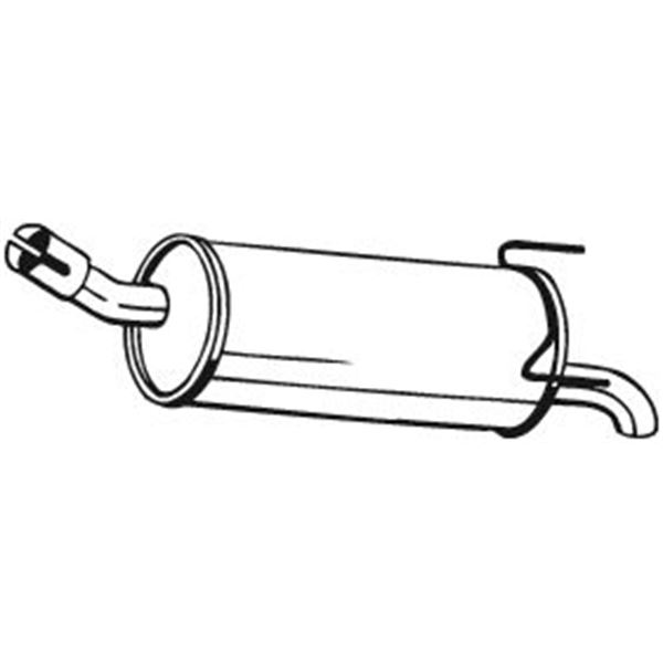 1 silencieux d'échappement arrière Bosal 185133