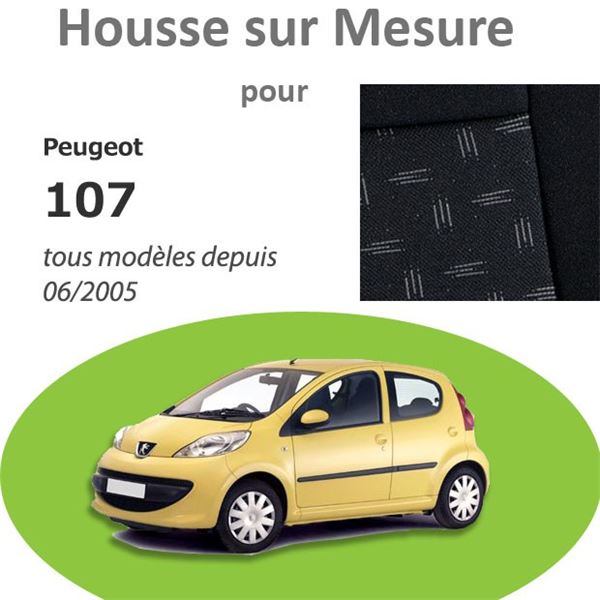 Housse de siège auto sur mesure Peugeot 107 de juin 2014 à aujourd'hui  (Phase2) - Housse Auto