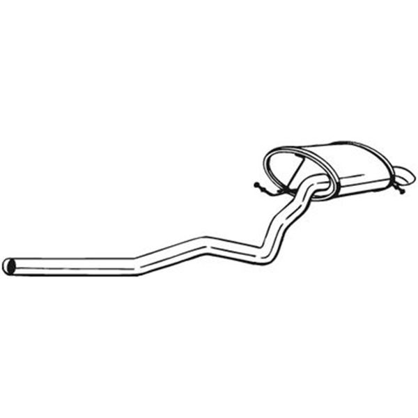 1 silencieux d'échappement arrière Bosal 282713