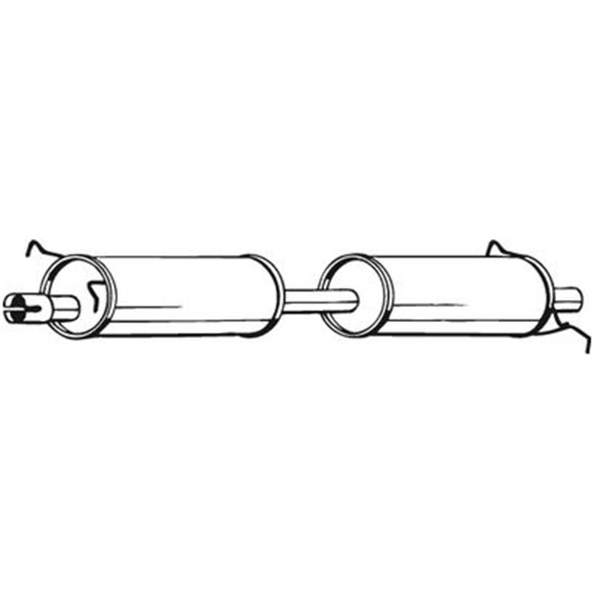 Silencieux D'échappement Intermédiaire Bosal 280055