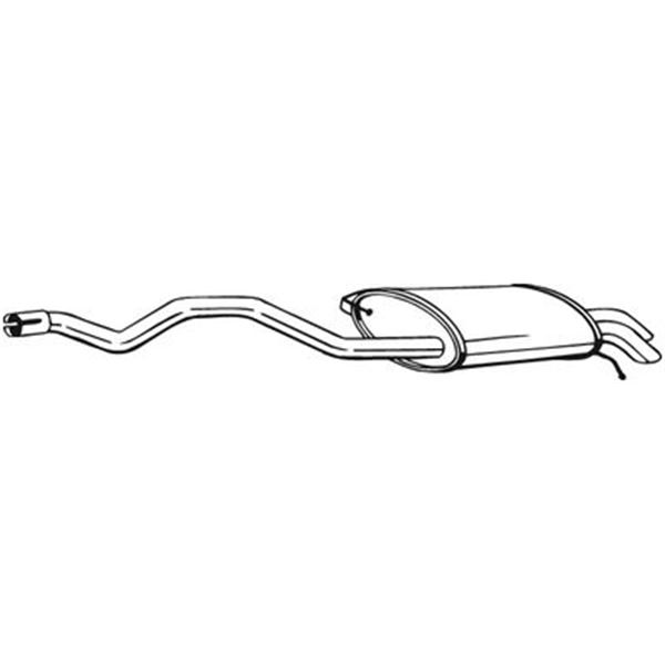 1 silencieux d'échappement arrière Bosal 286479