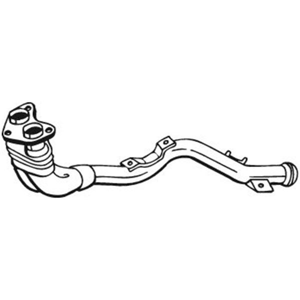 1 tuyau d'échappement Bosal 787001