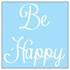 Adhésif Zoe Blabla Be happy blanc Cadox