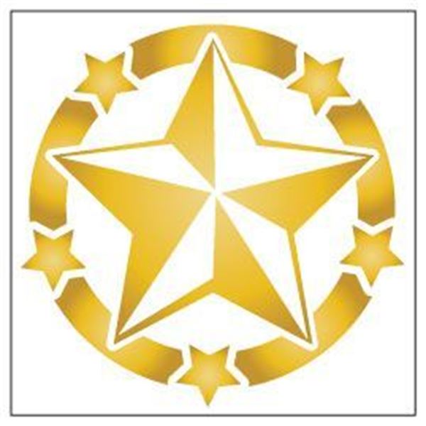 Adhésif Cadox Zoe Bling Bling Etoile doré