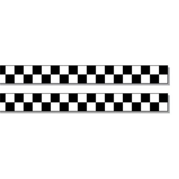 Bandes adhésives Cadox damier noir/blanc 20mmx1,3m x2