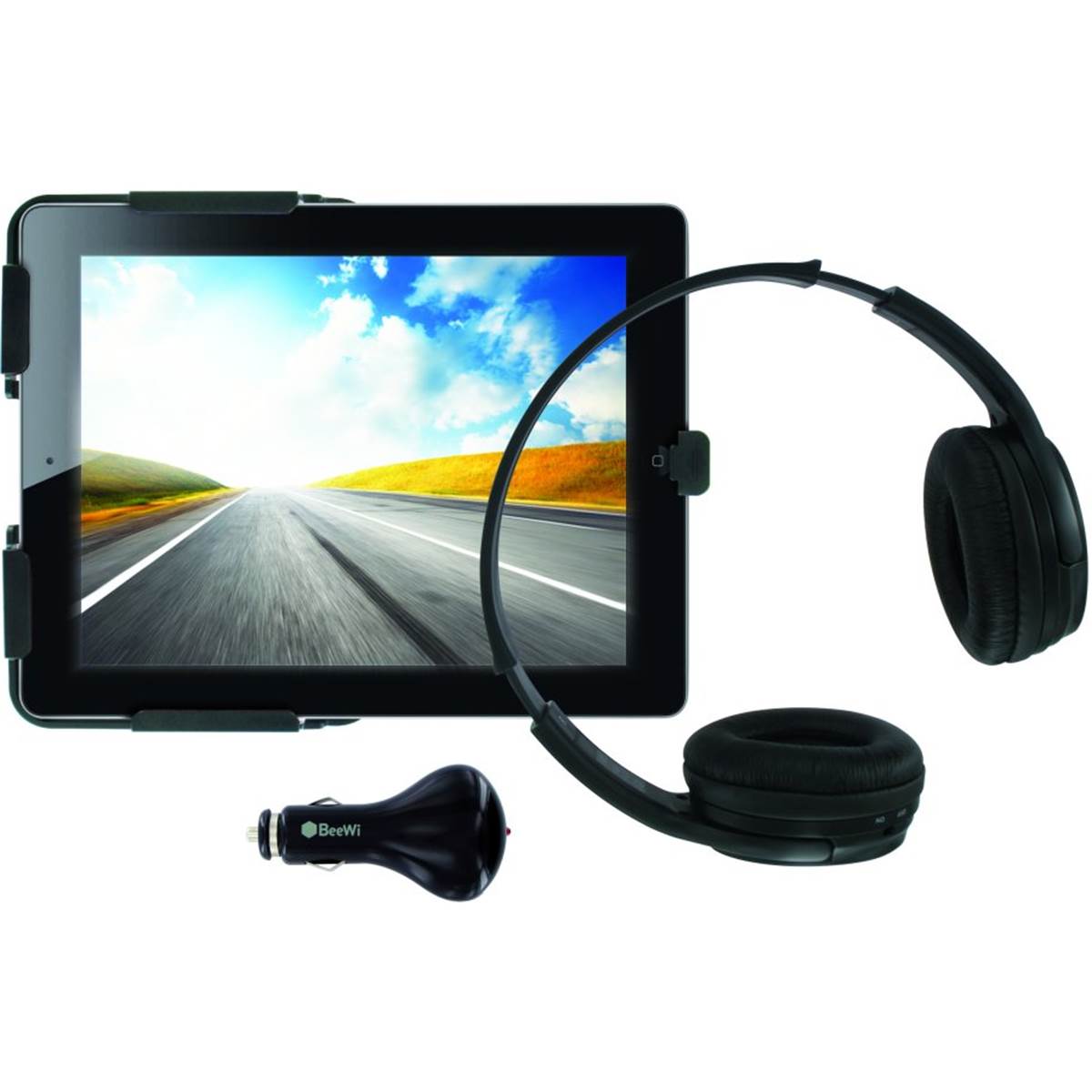 Fixation De Voiture Beewi Pour Ipad 2 + Casque Sans Fils