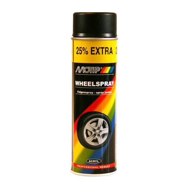 Aérosol peinture jantes noir brillant 04018 MOTIP 500ml