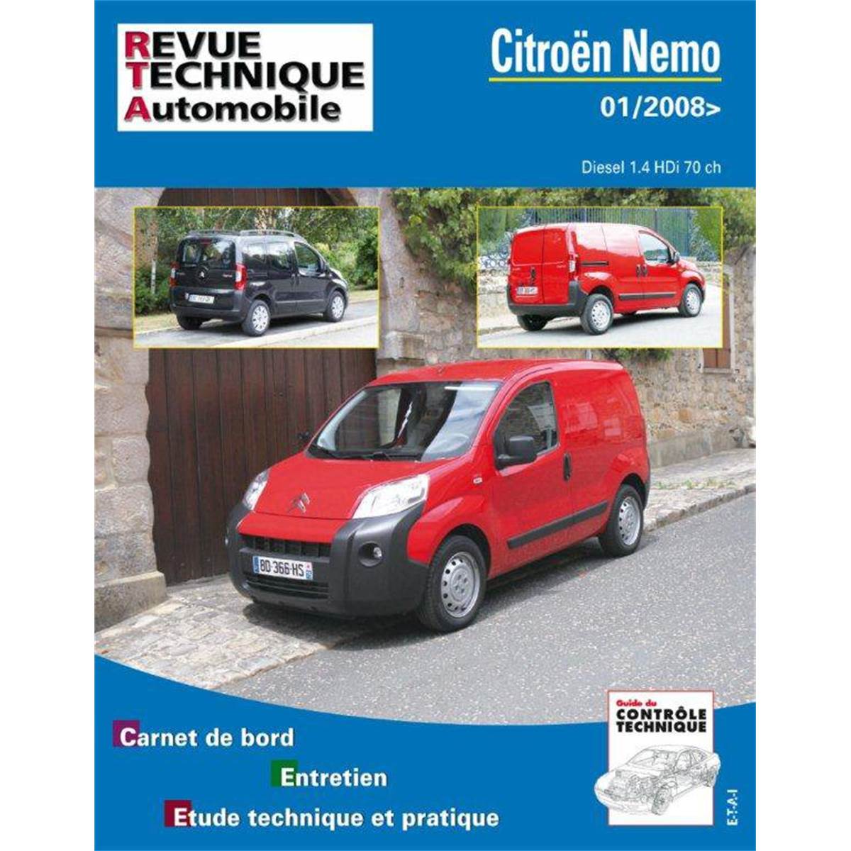Revue Technique Automobile Pour Citroën Nemo 1.4 Hdi (70) 8v Depuis 01/2008