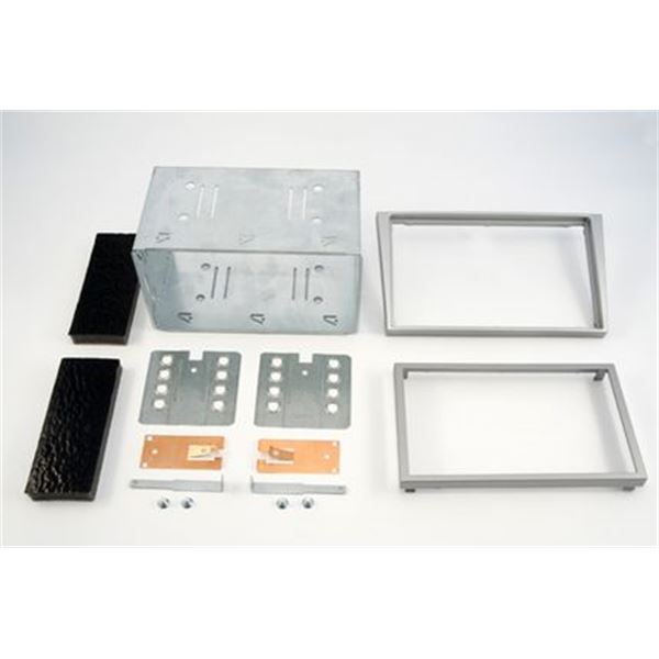 Support Décor double DIN (argent mat) Autoradio spécial OPEL AGILA 00>