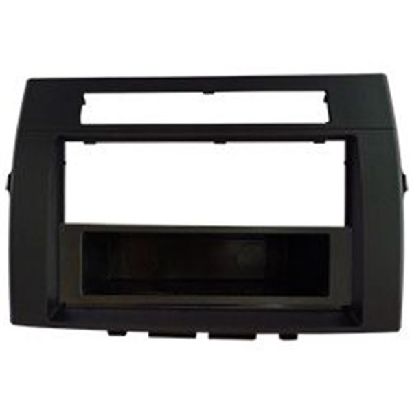 Support decor autradio vide poche noir pour TOYOTA COROLLA VERSO 05>