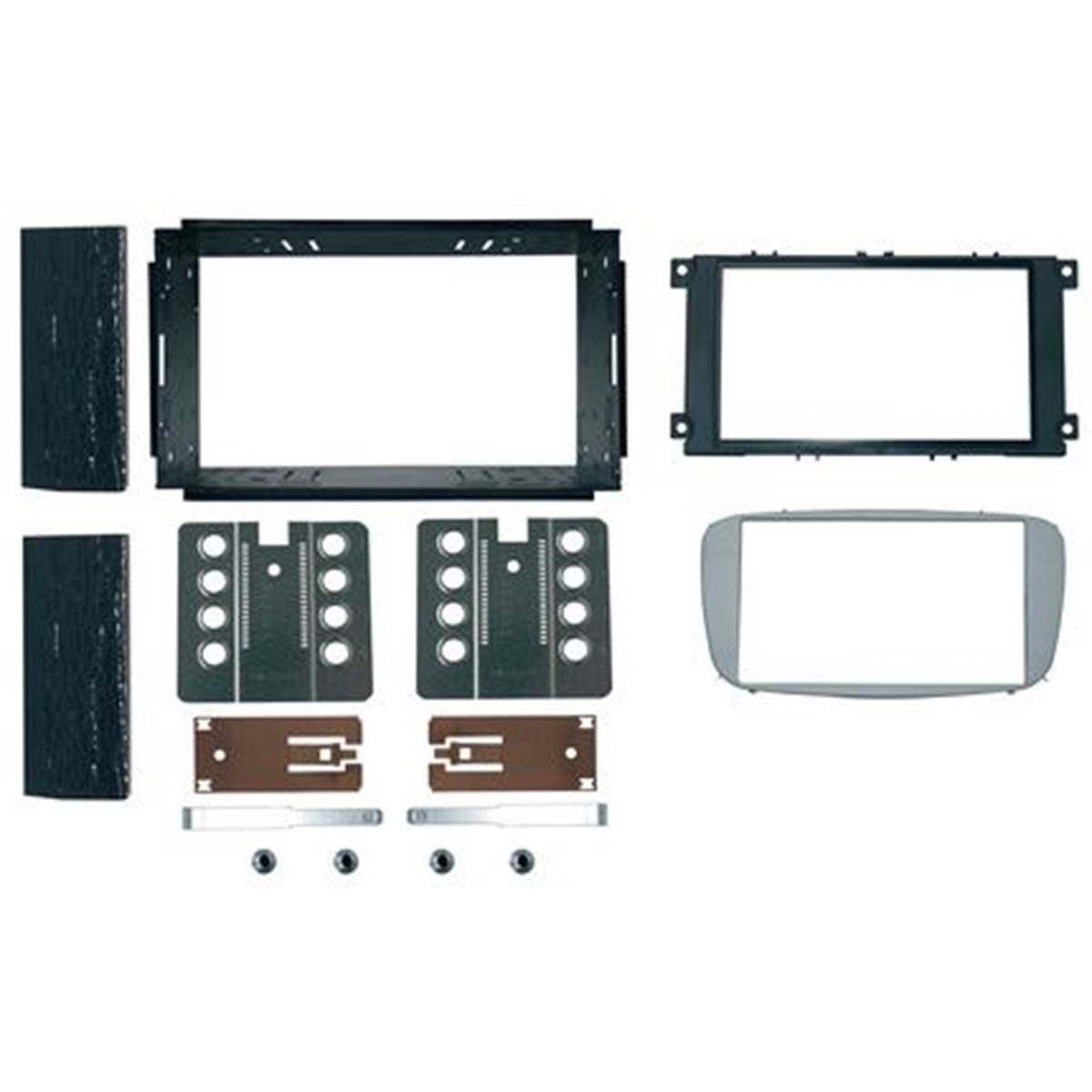 Support Décor double DIN (argent) Autoradio spécial FORD 2008>
