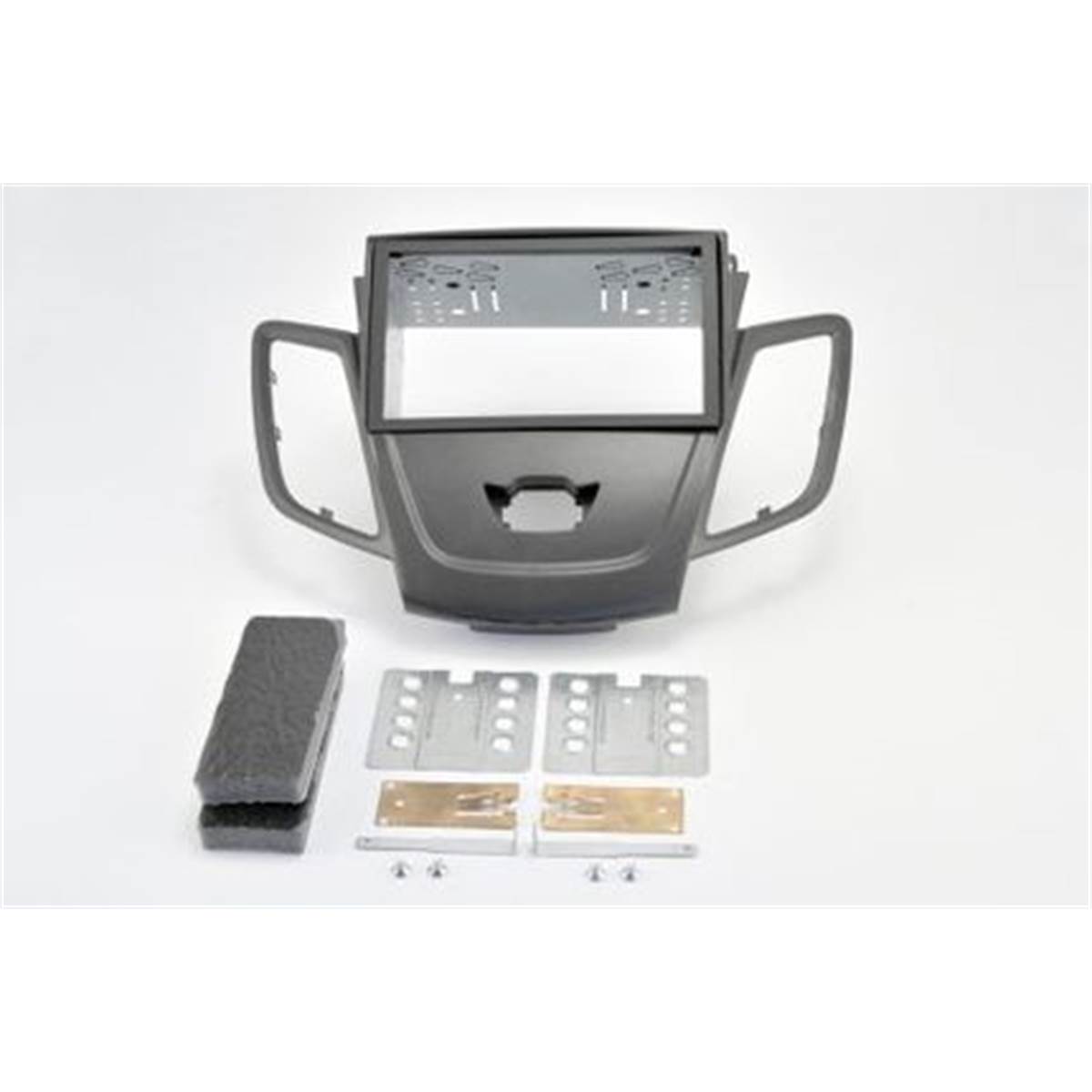 Support autoradio double DIN gris métal FORD FIESTA 2008>