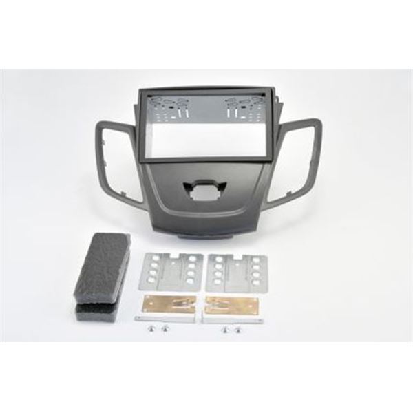 Support autoradio double DIN gris métal FORD FIESTA 2008>