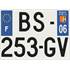 Plaque immatriculation alu Confort 275 x 200 mm département 06