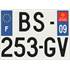 Plaque immatriculation alu Confort 275 x 200 mm département 09