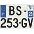Plaque immatriculation alu Confort 275 x 200 mm département 28