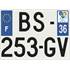 Plaque immatriculation alu Confort 275 x 200 mm département 36
