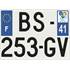 Plaque immatriculation alu Confort 275 x 200 mm département 41