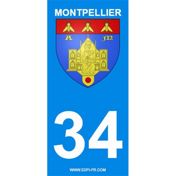 2 Stickers voiture Montpellier 34