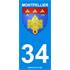 2 Stickers voiture Montpellier 34