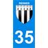 2 Stickers voiture Rennes 35