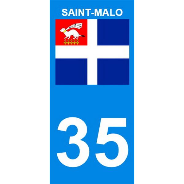 2 Stickers voiture Saint-Malo 35