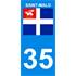 2 Stickers voiture Saint-Malo 35