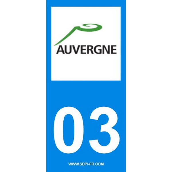 2 Stickers voiture Auvergne 03