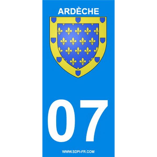2 Stickers voiture Ardèche 07