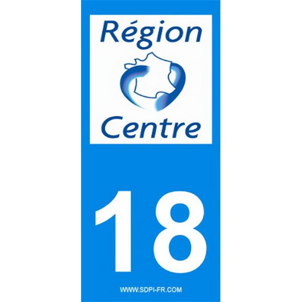 2 Stickers voiture Centre 18