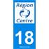 2 Stickers voiture Centre 18