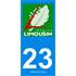 2 Stickers voiture Limousin 23