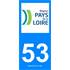 2 Stickers voiture Pays De La Loire 53