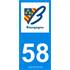 2 Stickers voiture Bourgogne 58