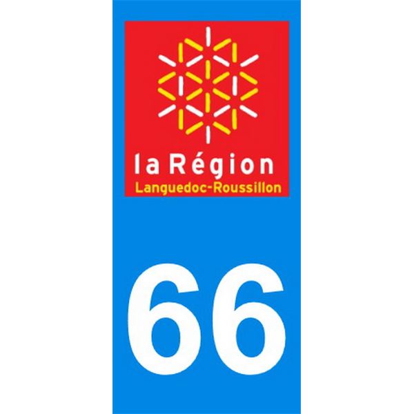 2 Autocollants voiture Languedoc Roussillon 66