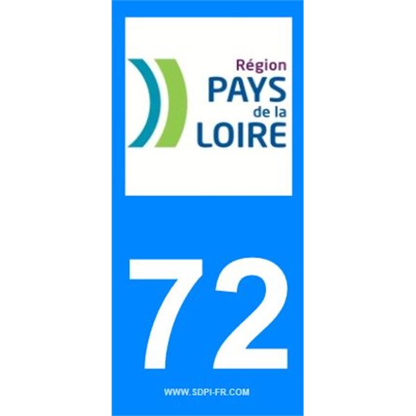 2 Stickers voiture Pays De La Loire 72