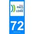 2 Stickers voiture Pays De La Loire 72